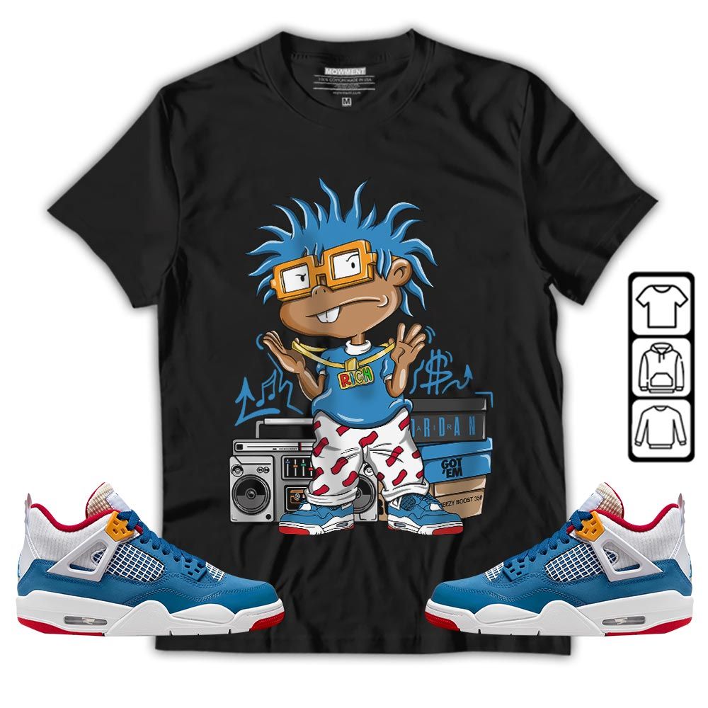 Rich Cartoon 90s Sneaker Shirt Match Messy Room 4s, Jordan 4 GS Messy Room MKO T-Shirt Rich Cartoon 90s Sneaker Shirt Match Messy Room 4s, Jordan 4 GS Messy Room MKO T-Shirt