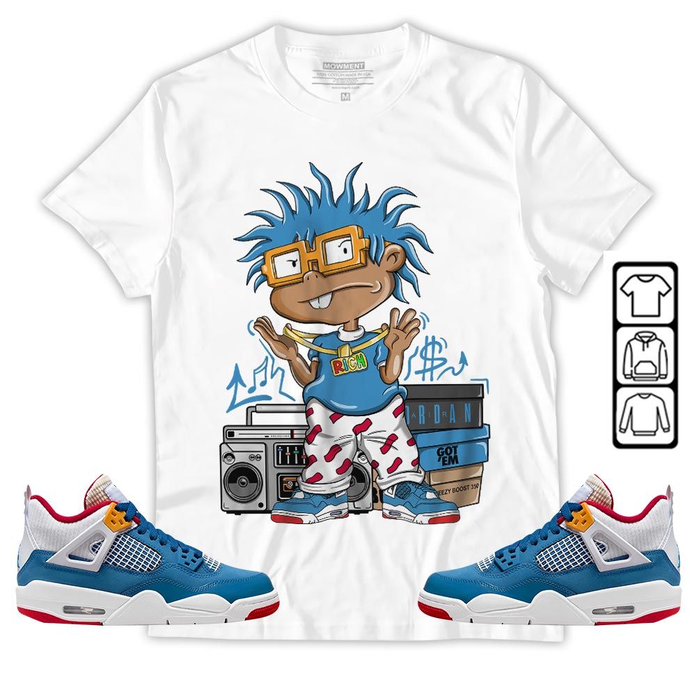Rich Cartoon 90s Sneaker Shirt Match Messy Room 4s, Jordan 4 GS Messy Room MKO T-Shirt Rich Cartoon 90s Sneaker Shirt Match Messy Room 4s, Jordan 4 GS Messy Room MKO T-Shirt
