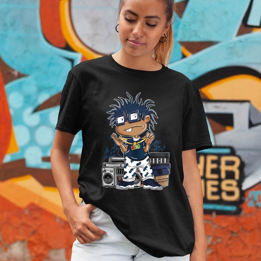 Rich Cartoon 90s Sneaker Shirt Match Midnight Navy 11s, Jordan 11 Retro Midnight Navy MKO T-Shirt Rich Cartoon 90s Sneaker Shirt Match Midnight Navy 11s, Jordan 11 Retro Midnight Navy MKO T-Shirt