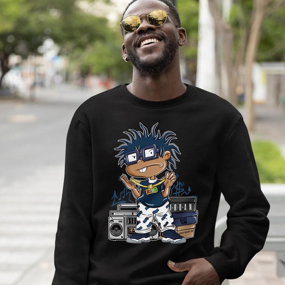 Rich Cartoon 90s Sneaker Shirt Match Midnight Navy 11s, Jordan 11 Retro Midnight Navy MKO T-Shirt Rich Cartoon 90s Sneaker Shirt Match Midnight Navy 11s, Jordan 11 Retro Midnight Navy MKO T-Shirt
