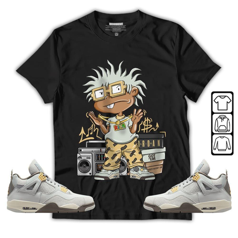 Rich Cartoon 90s Sneaker Shirt Match Retro Craft 4s, Jordan 4 Craft Photon Dust MKO T-Shirt