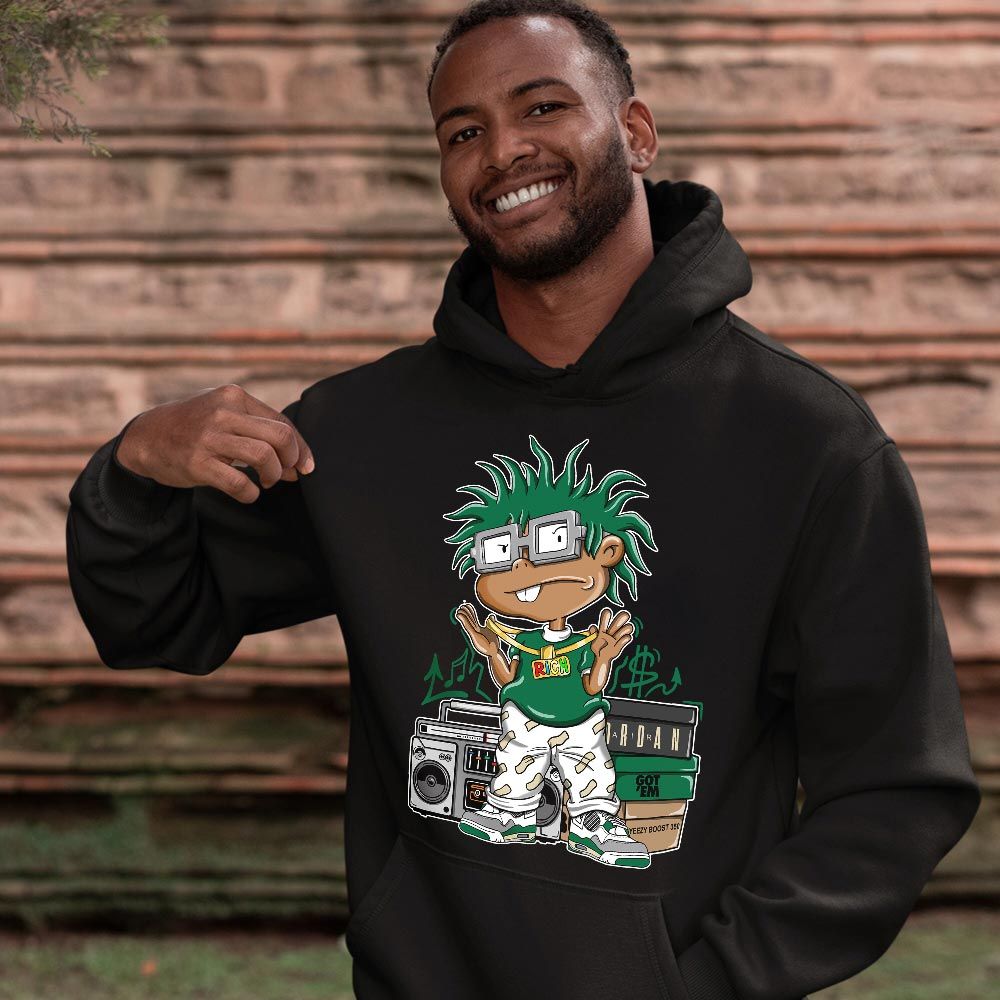 Rich Cartoon 90s Sneaker Shirt Match Retro Pine Green 4s, Jordan 4 Pine Green MKO T-Shirt Rich Cartoon 90s Sneaker Shirt Match Retro Pine Green 4s, Jordan 4 Pine Green MKO T-Shirt