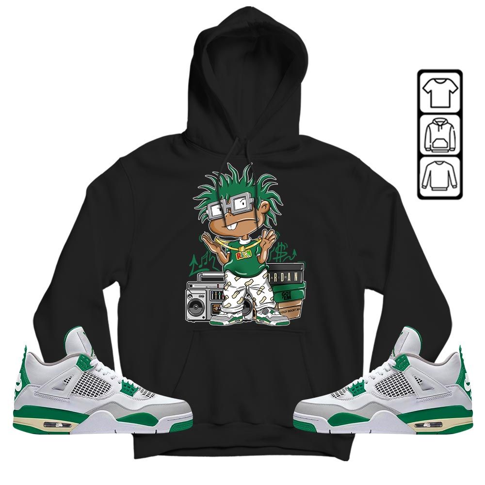 Rich Cartoon 90s Sneaker Shirt Match Retro Pine Green 4s, Jordan 4 Pine Green MKO T-Shirt Rich Cartoon 90s Sneaker Shirt Match Retro Pine Green 4s, Jordan 4 Pine Green MKO T-Shirt