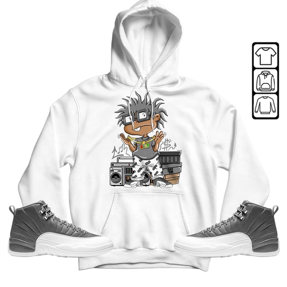 Rich Cartoon 90s Sneaker Shirt Match Retro Stealth 12s, Jordan 12 Retro Stealth MKO T-Shirt