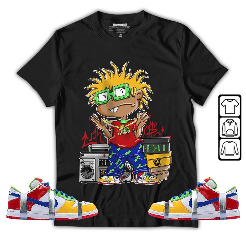 Rich Cartoon 90s Sneaker Shirt Match SB Dunk Low eBay, SB Dunk Low Sandy MKO T-Shirt