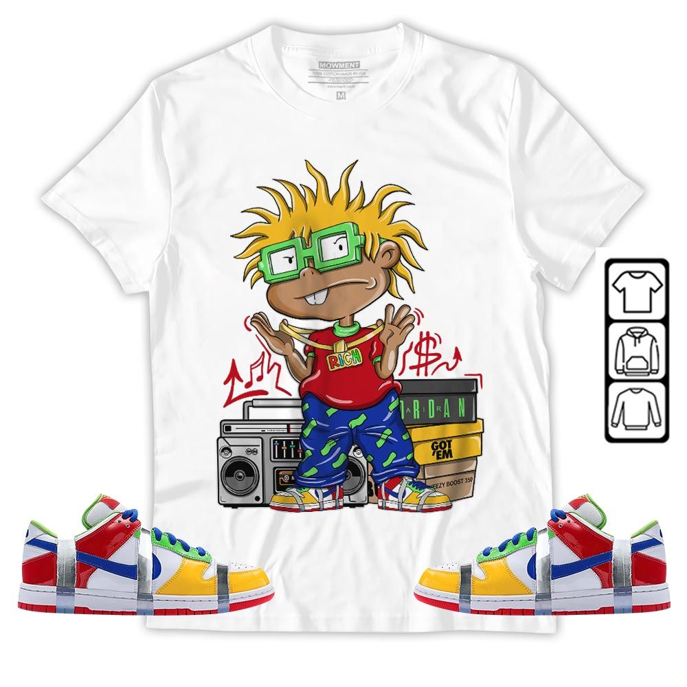 Rich Cartoon 90s Sneaker Shirt Match SB Dunk Low eBay, SB Dunk Low Sandy MKO T-Shirt