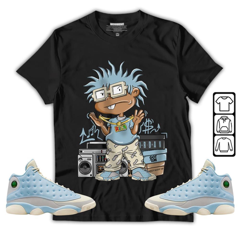 Rich Cartoon 90s Sneaker Shirt Match SoleFly 13s, Jordan 13 Retro SoleFly MKO T-Shirt Rich Cartoon 90s Sneaker Shirt Match SoleFly 13s, Jordan 13 Retro SoleFly MKO T-Shirt