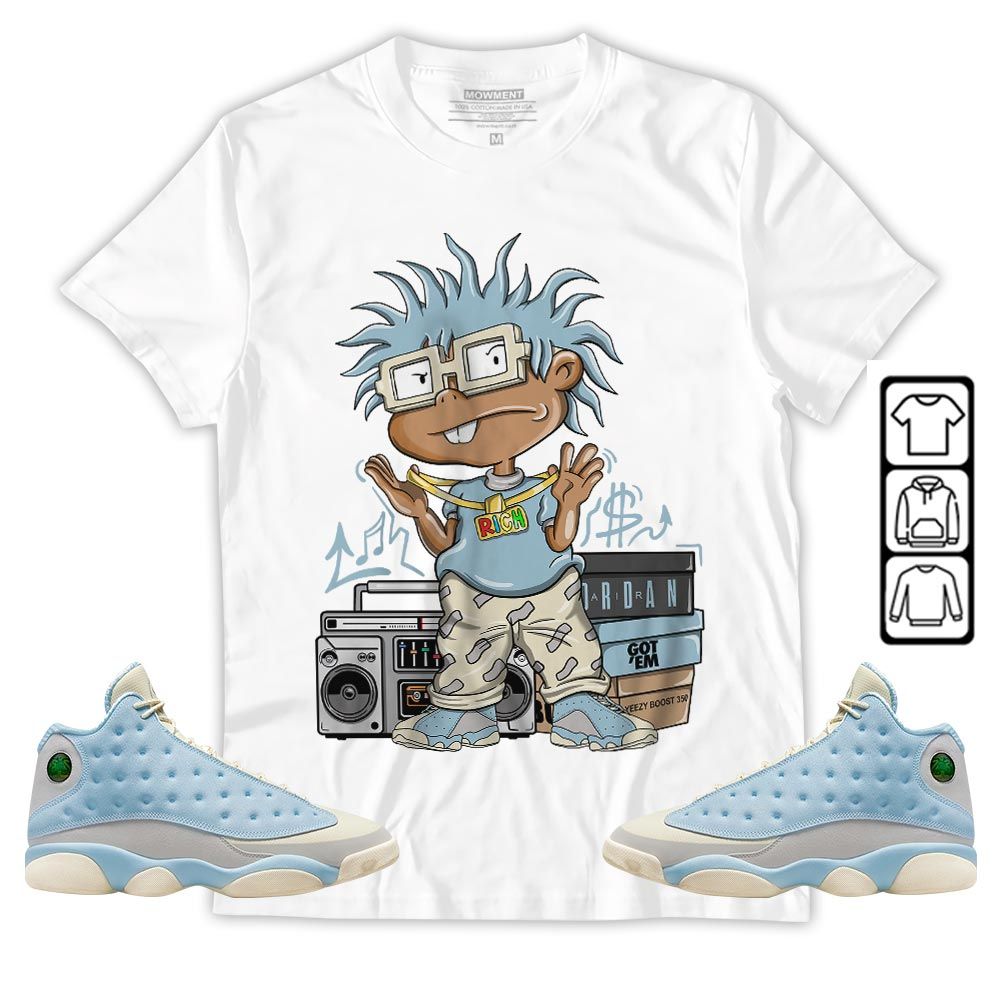 Rich Cartoon 90s Sneaker Shirt Match SoleFly 13s, Jordan 13 Retro SoleFly MKO T-Shirt Rich Cartoon 90s Sneaker Shirt Match SoleFly 13s, Jordan 13 Retro SoleFly MKO T-Shirt