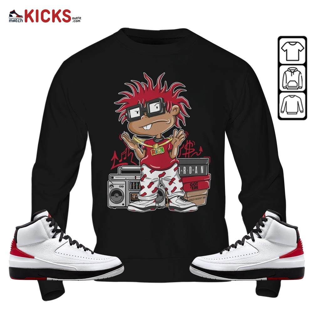 Rich Chuckie Sneaker Shirt Match 2 Chicago Varsity Red, Jordan Retro 2 Chicago MKO T-Shirt Rich Chuckie Sneaker Shirt Match 2 Chicago Varsity Red, Jordan Retro 2 Chicago MKO T-Shirt