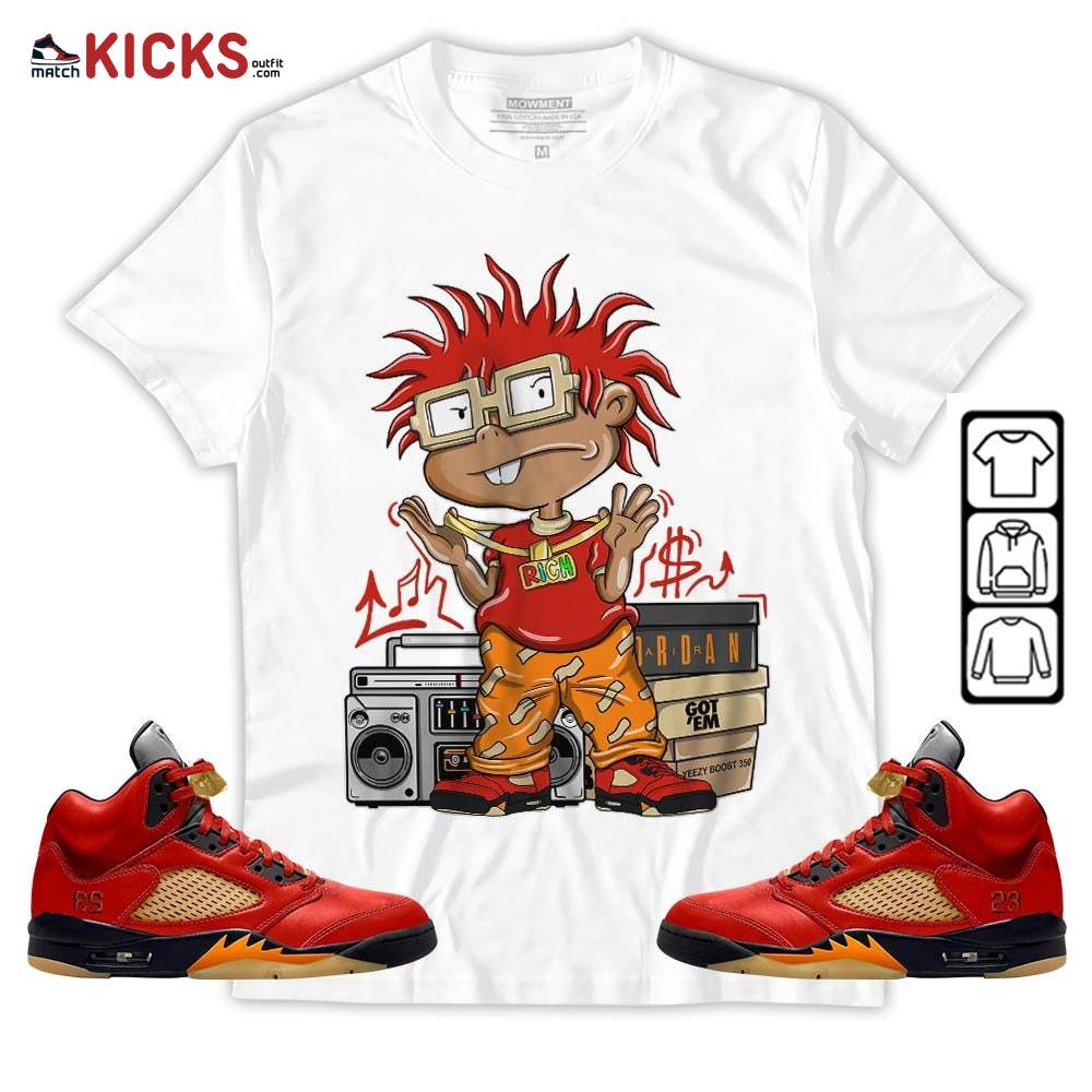 Rich Chuckie Sneaker Shirt Match 5 Dunk On Mars, Jordan 5 Mars For Her MKO T-Shirt Rich Chuckie Sneaker Shirt Match 5 Dunk On Mars, Jordan 5 Mars For Her MKO T-Shirt