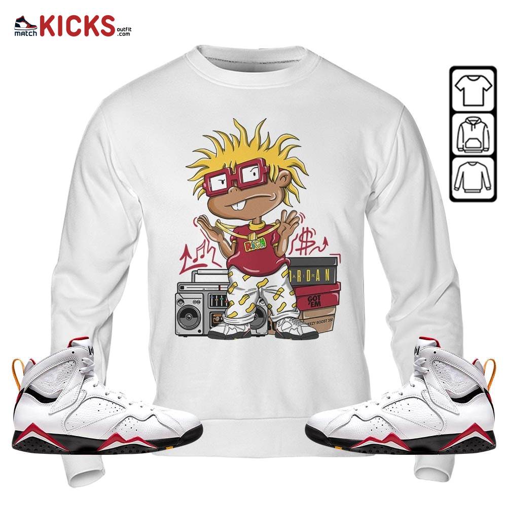 Rich Chuckie Sneaker Shirt Match Cardinal 7s, Jordan 7 Retro Cardinal MKO Sweatshirt Rich Chuckie Sneaker Shirt Match Cardinal 7s, Jordan 7 Retro Cardinal MKO Sweatshirt