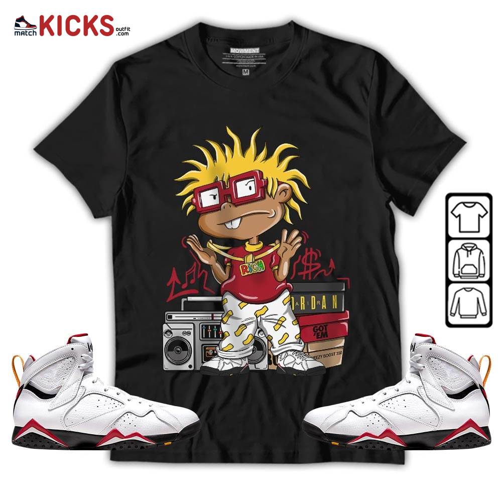 Rich Chuckie Sneaker Shirt Match Cardinal 7s, Jordan 7 Retro Cardinal MKO T-Shirt