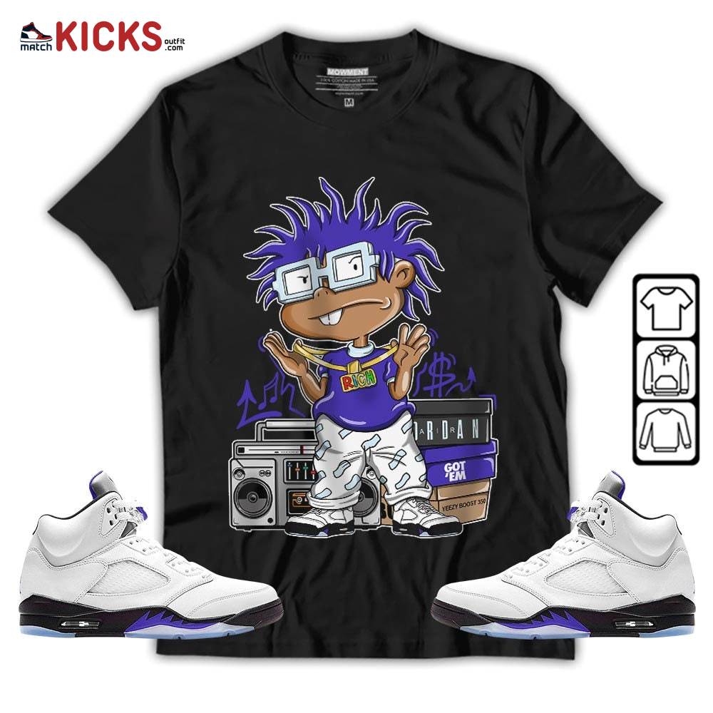 Rich Chuckie Sneaker Shirt Match Concord 5s, Jordan 5 Retro Concord MKO T-Shirt