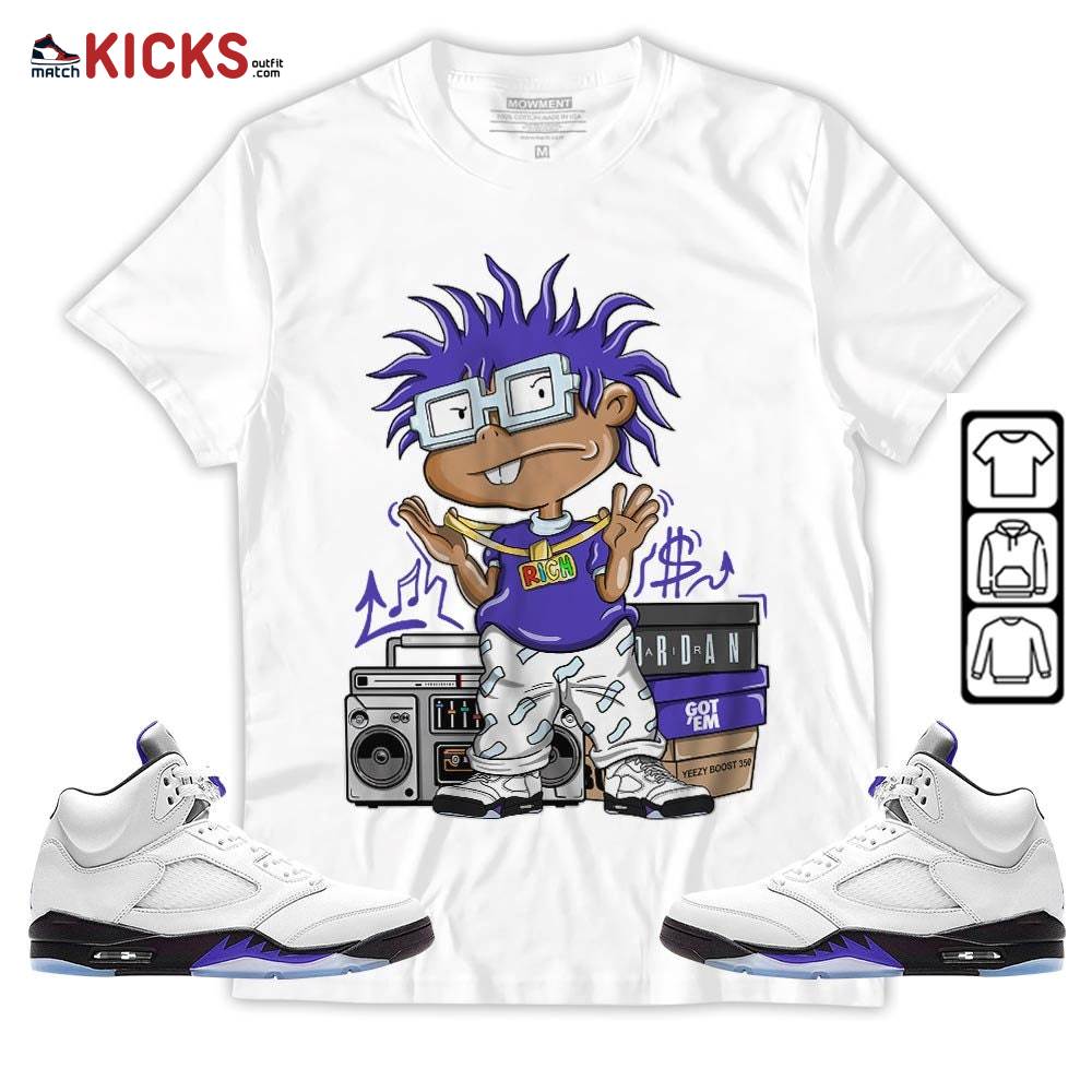 Rich Chuckie Sneaker Shirt Match Concord 5s, Jordan 5 Retro Concord MKO T-Shirt Rich Chuckie Sneaker Shirt Match Concord 5s, Jordan 5 Retro Concord MKO T-Shirt