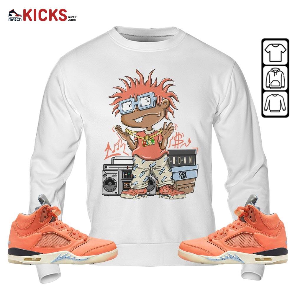 Rich Chuckie Sneaker Shirt Match Crimson Bliss 5s, Jordan 5 DJ Khaled Crimson Bliss MKO Sweatshirt Rich Chuckie Sneaker Shirt Match Crimson Bliss 5s, Jordan 5 DJ Khaled Crimson Bliss MKO Sweatshirt