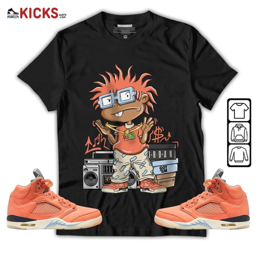 Rich Chuckie Sneaker Shirt Match Crimson Bliss 5s, Jordan 5 DJ Khaled Crimson Bliss MKO T-Shirt