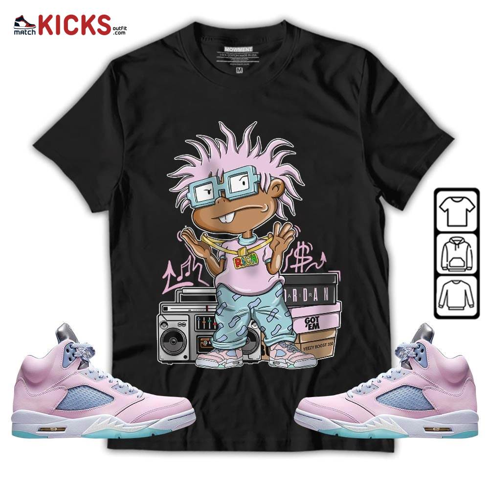 Rich Chuckie Sneaker Shirt Match Easter 5s, Jordan 5 Retro Easter MKO T-Shirt