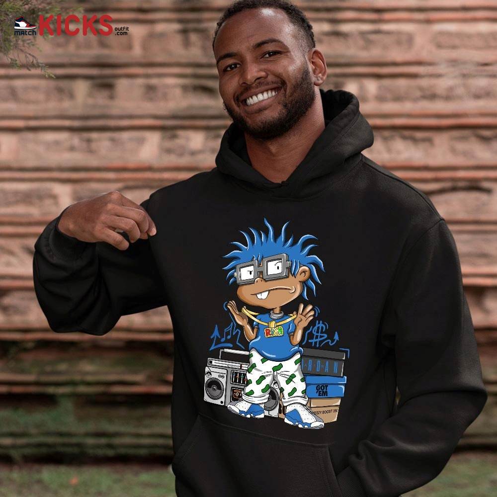 Rich Chuckie Sneaker Shirt Match French Blue 13s, Jordan 13 French Blue MKO T-Shirt Rich Chuckie Sneaker Shirt Match French Blue 13s, Jordan 13 French Blue MKO T-Shirt
