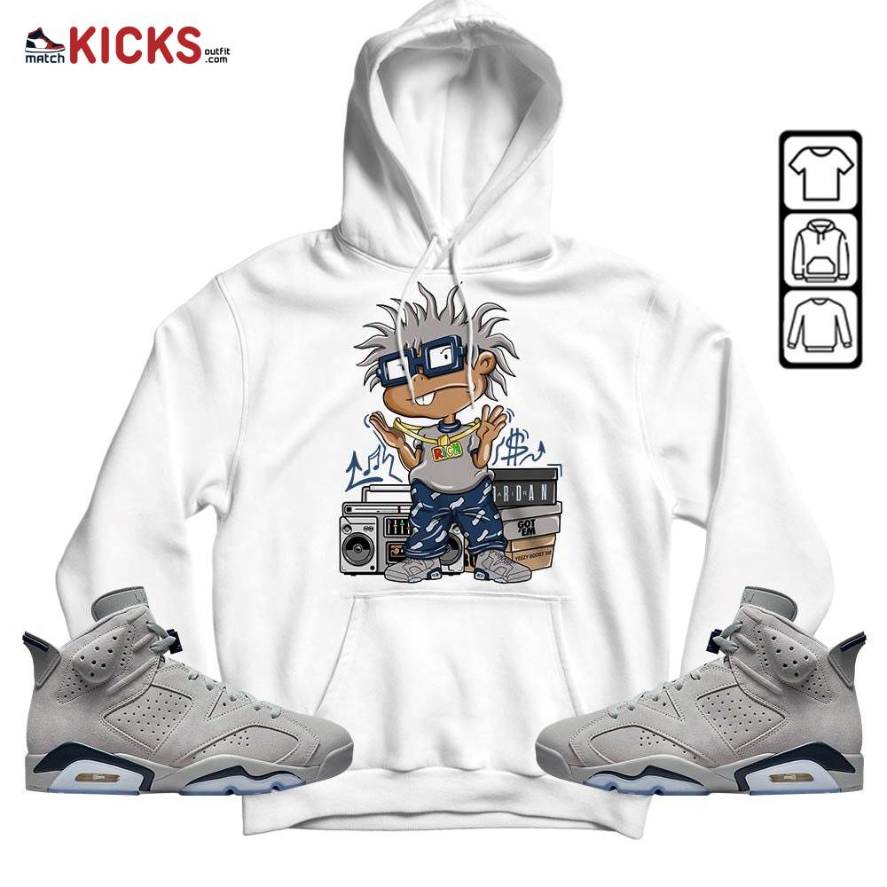 Rich Chuckie Sneaker Shirt Match Georgetown 6s, Jordan 6 Retro Georgetown MKO Sweatshirt Rich Chuckie Sneaker Shirt Match Georgetown 6s, Jordan 6 Retro Georgetown MKO Sweatshirt