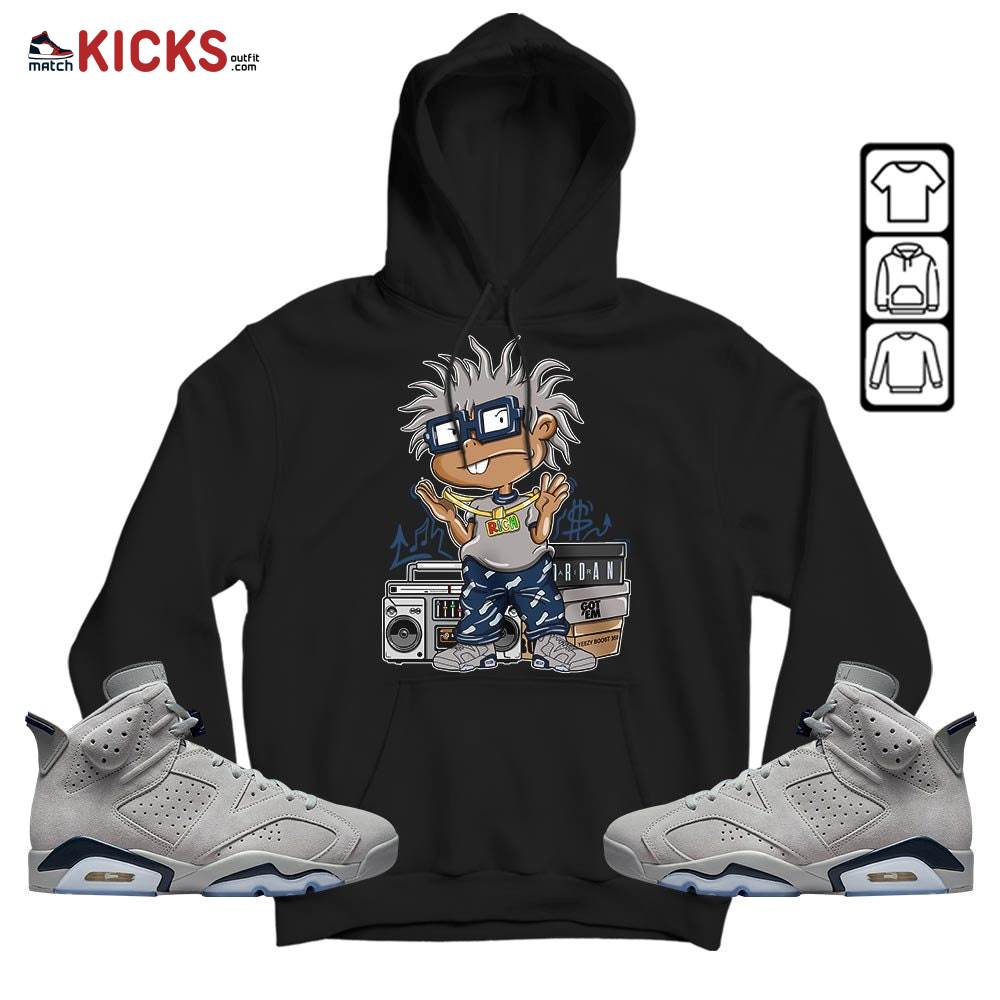 Rich Chuckie Sneaker Shirt Match Georgetown 6s, Jordan 6 Retro Georgetown MKO Sweatshirt Rich Chuckie Sneaker Shirt Match Georgetown 6s, Jordan 6 Retro Georgetown MKO Sweatshirt