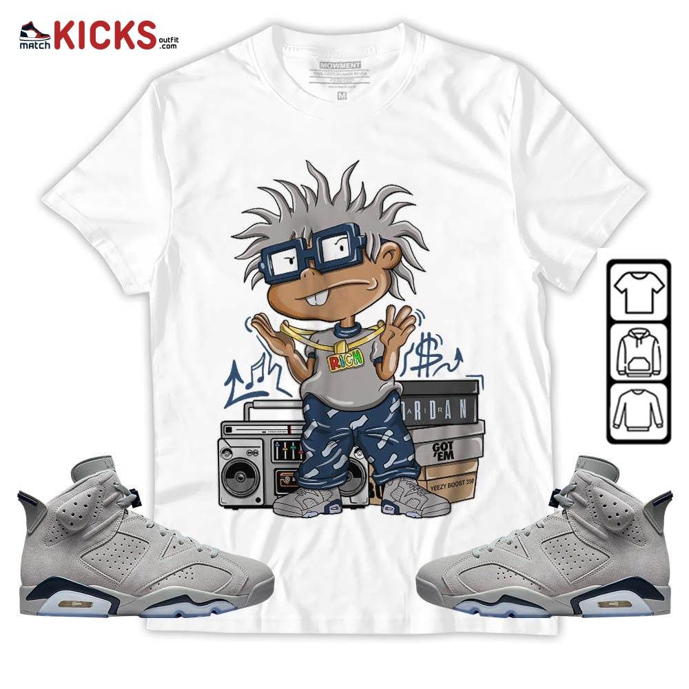 Rich Chuckie Sneaker Shirt Match Georgetown 6s, Jordan 6 Retro Georgetown MKO T-Shirt Rich Chuckie Sneaker Shirt Match Georgetown 6s, Jordan 6 Retro Georgetown MKO T-Shirt