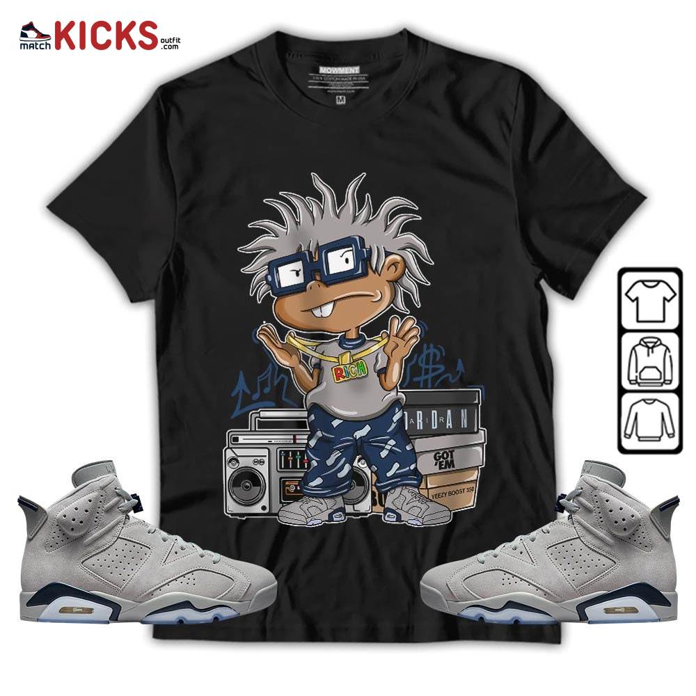 Rich Chuckie Sneaker Shirt Match Georgetown 6s, Jordan 6 Retro Georgetown MKO T-Shirt