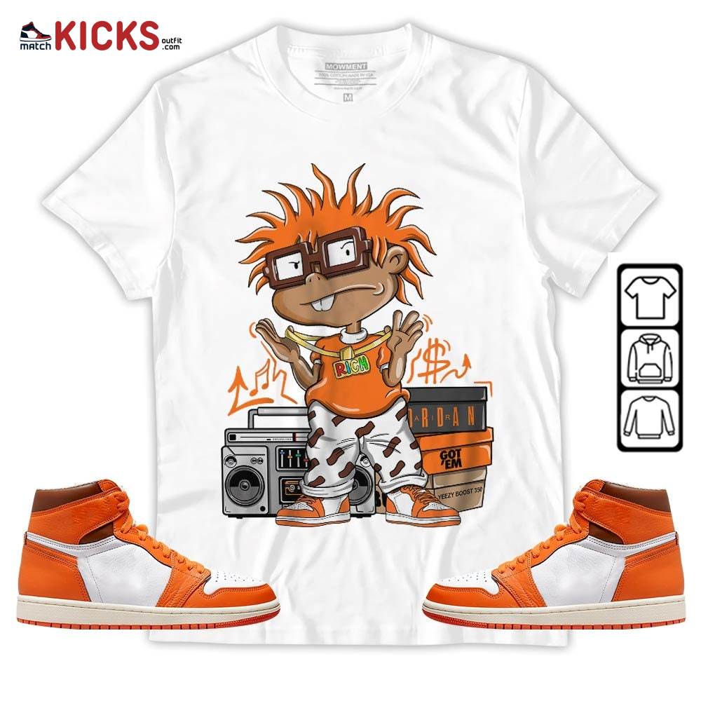 Rich Chuckie Sneaker Shirt Match High OG Starfish 1s, Jordan 1 Retro High OG Starfish MKO Hoodie Rich Chuckie Sneaker Shirt Match High OG Starfish 1s, Jordan 1 Retro High OG Starfish MKO Hoodie