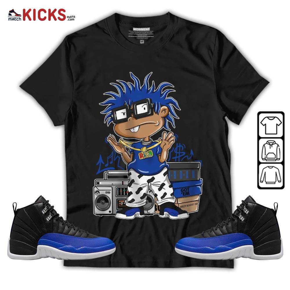 Rich Chuckie Sneaker Shirt Match Hyper Royal 12s, Jordan 12 Hyper Royal MKO T-Shirt