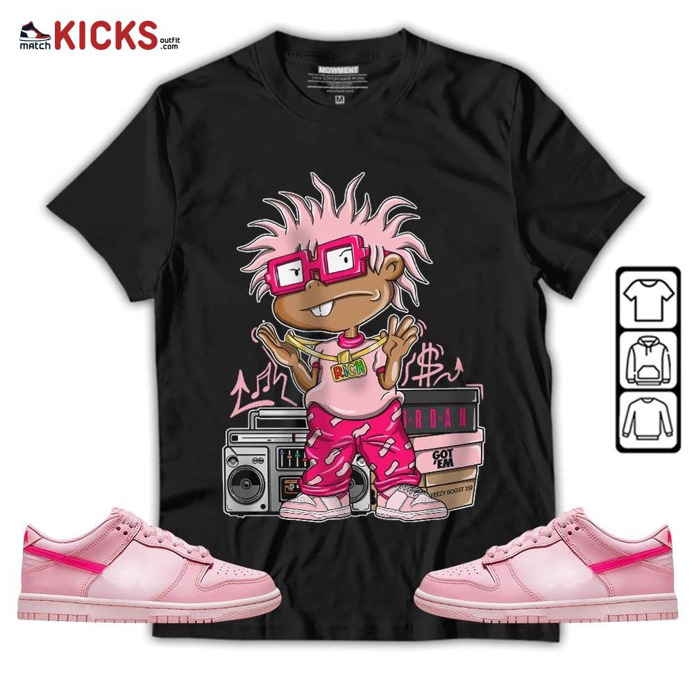 Rich Chuckie Sneaker Shirt Match Low Triple Pink, Dunk Low Triple Pink MKO T-Shirt
