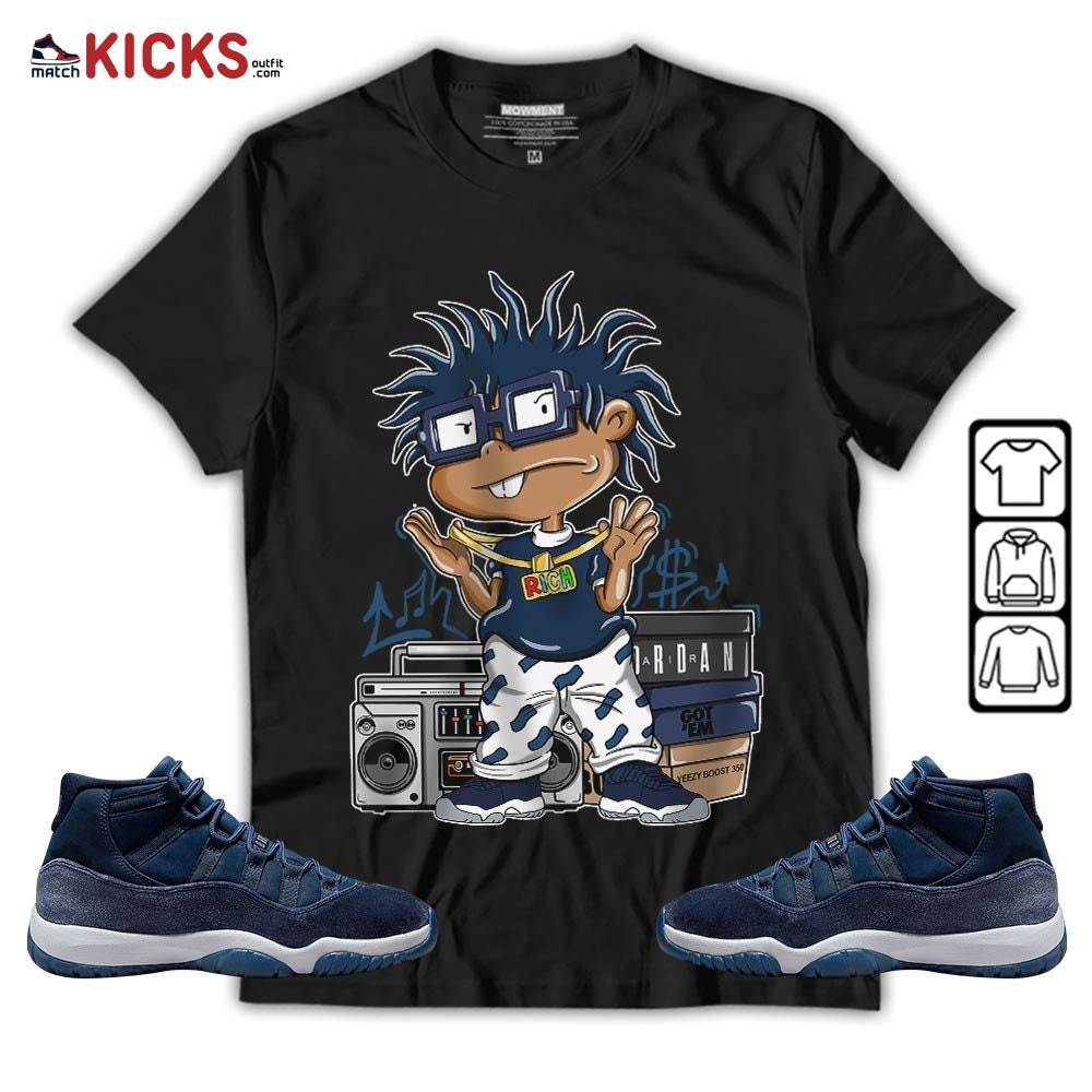 Rich Chuckie Sneaker Shirt Match Midnight Navy 11s, Jordan 11 Retro Midnight Navy MKO T-Shirt