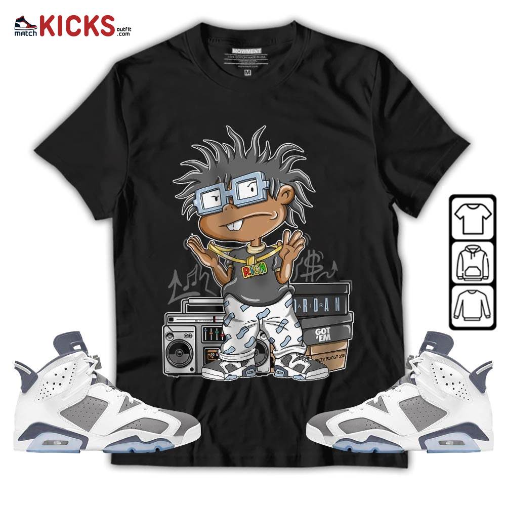 Rich Chuckie Sneaker Shirt Match Retro Cool Grey 6s, Jordan 6 Cool Grey MKO T-Shirt