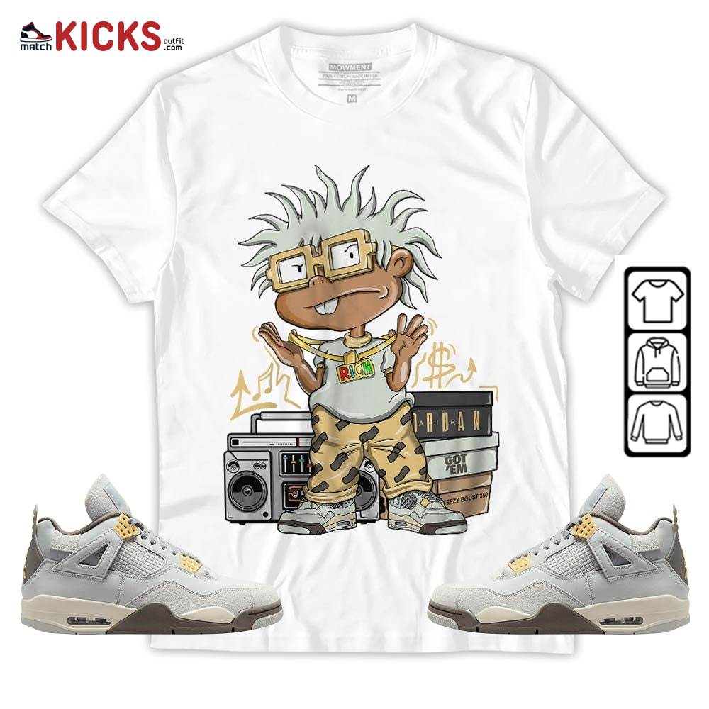 Rich Chuckie Sneaker Shirt Match Retro Craft 4s, Jordan 4 Craft Photon Dust MKO Hoodie