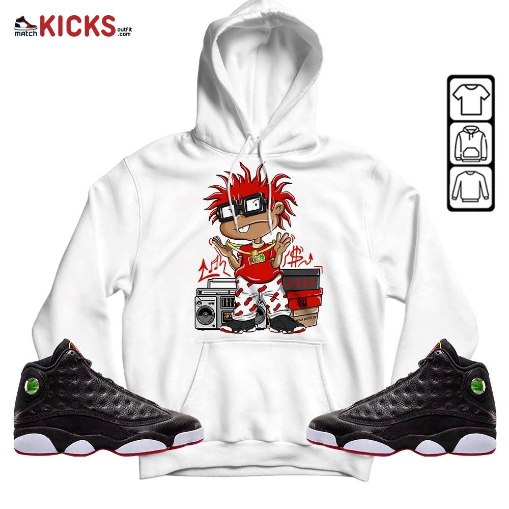 Rich Chuckie Sneaker Shirt Match Retro Playoffs 13s, Jordan 13 Playoffs MKO Hoodie