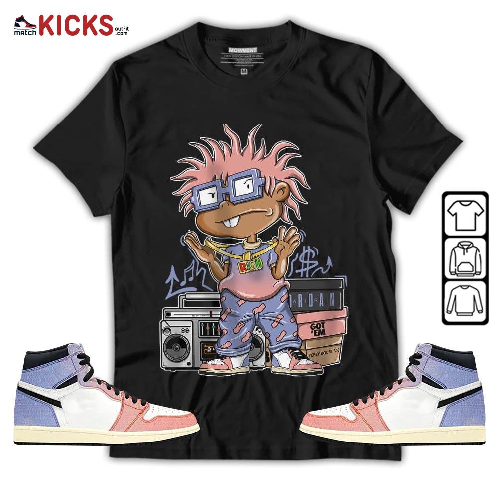 Rich Chuckie Sneaker Shirt Match Retro Skyline 1s, Jordan 1 High OG Skyline MKO T-Shirt