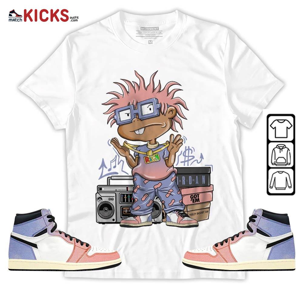 Rich Chuckie Sneaker Shirt Match Retro Skyline 1s, Jordan 1 High OG Skyline MKO T-Shirt
