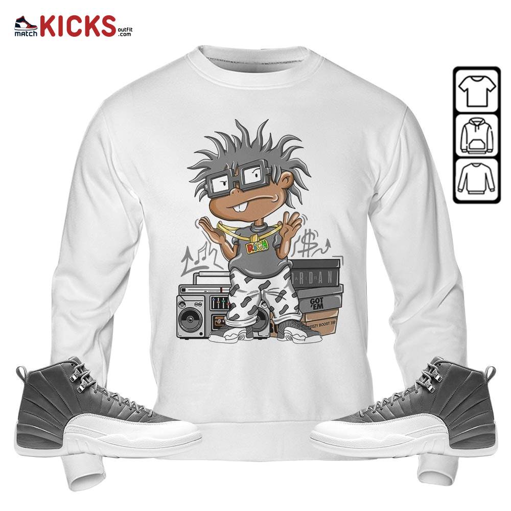Rich Chuckie Sneaker Shirt Match Retro Stealth 12s, Jordan 12 Retro Stealth MKO Hoodie Rich Chuckie Sneaker Shirt Match Retro Stealth 12s, Jordan 12 Retro Stealth MKO Hoodie