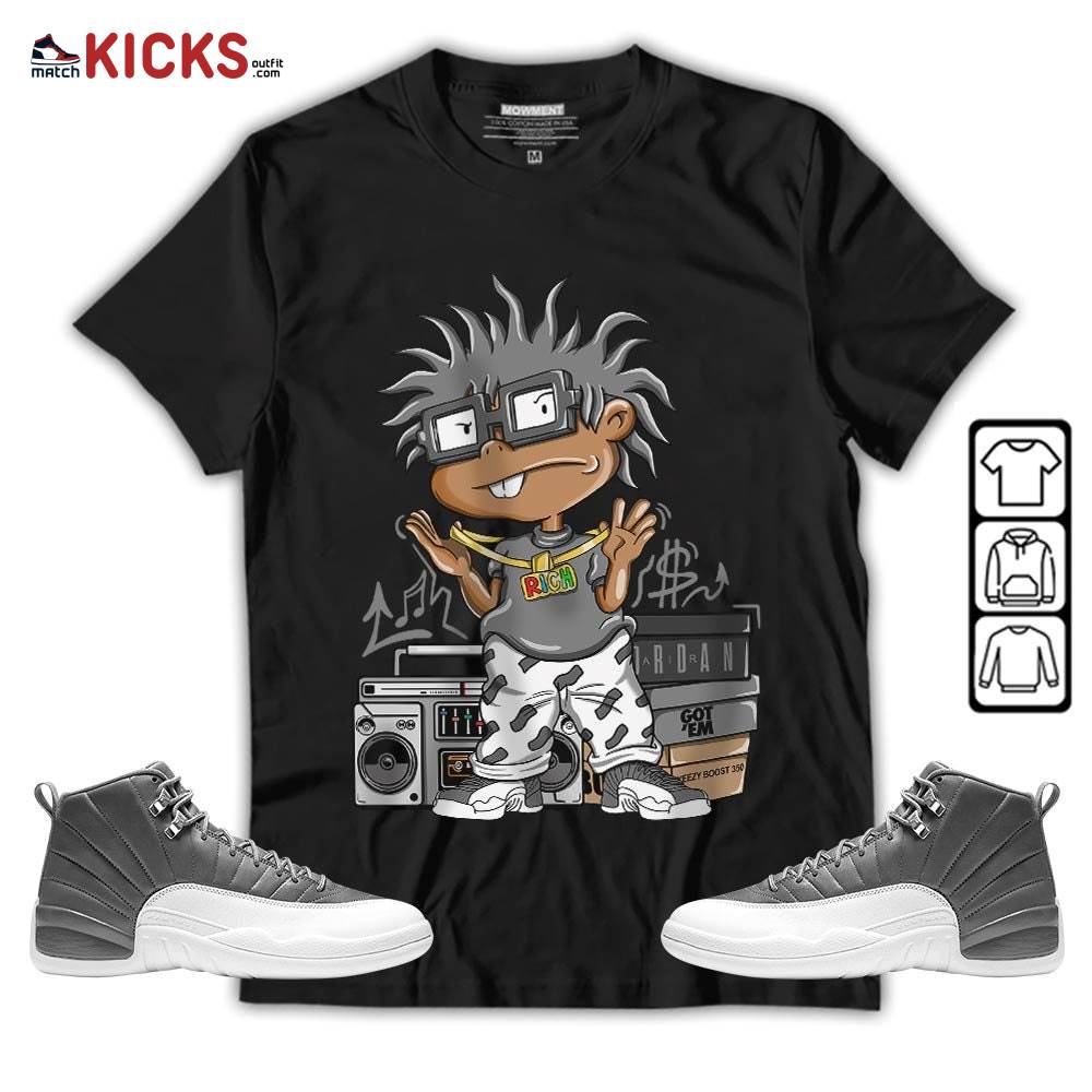 Rich Chuckie Sneaker Shirt Match Retro Stealth 12s, Jordan 12 Retro Stealth MKO Hoodie Rich Chuckie Sneaker Shirt Match Retro Stealth 12s, Jordan 12 Retro Stealth MKO Hoodie