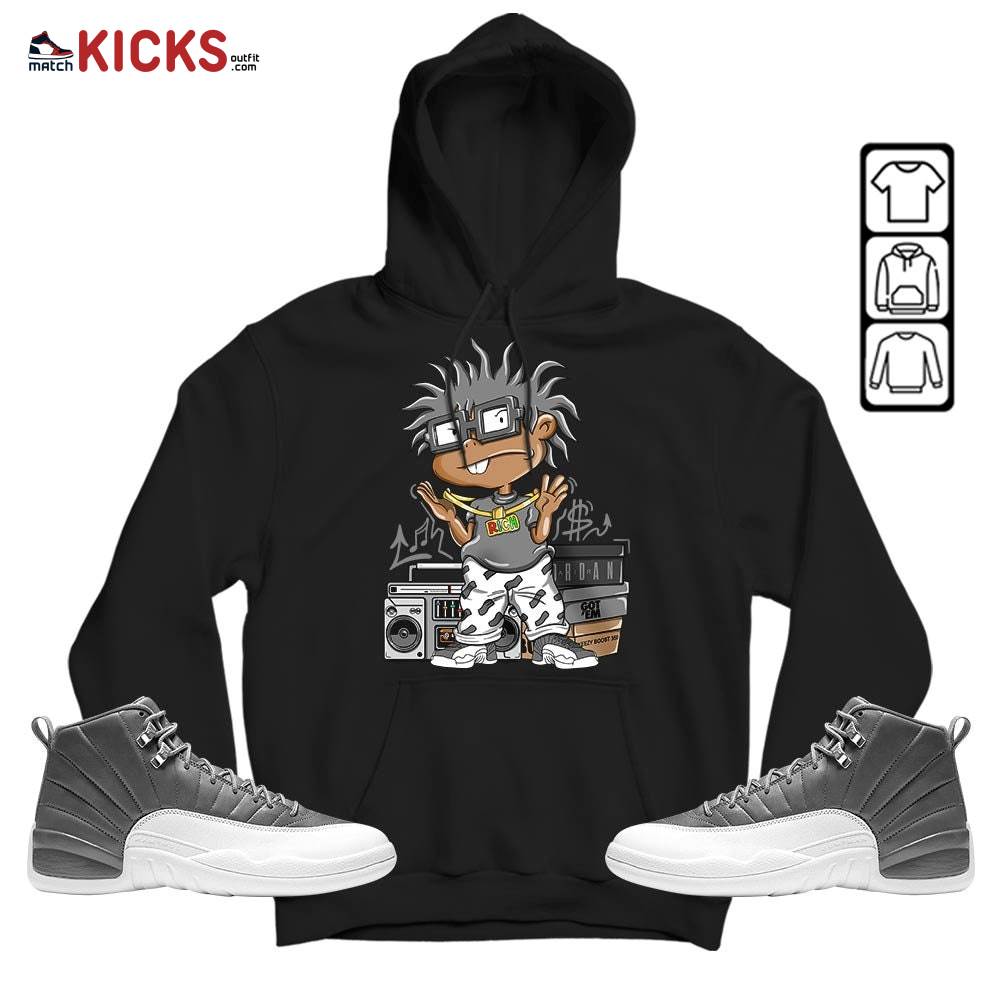 Rich Chuckie Sneaker Shirt Match Retro Stealth 12s, Jordan 12 Retro Stealth MKO T-Shirt Rich Chuckie Sneaker Shirt Match Retro Stealth 12s, Jordan 12 Retro Stealth MKO T-Shirt