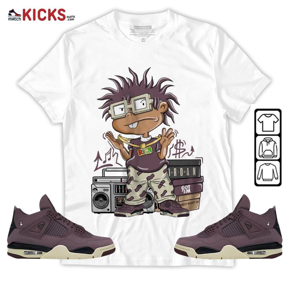Rich Chuckie Sneaker Shirt Match Violet Ore 4s, Jordan 4 A Ma Maniere Violet Ore MKO Hoodie