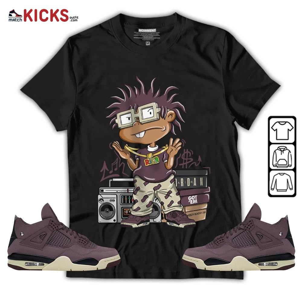 Rich Chuckie Sneaker Shirt Match Violet Ore 4s, Jordan 4 A Ma Maniere Violet Ore MKO T-Shirt Rich Chuckie Sneaker Shirt Match Violet Ore 4s, Jordan 4 A Ma Maniere Violet Ore MKO T-Shirt