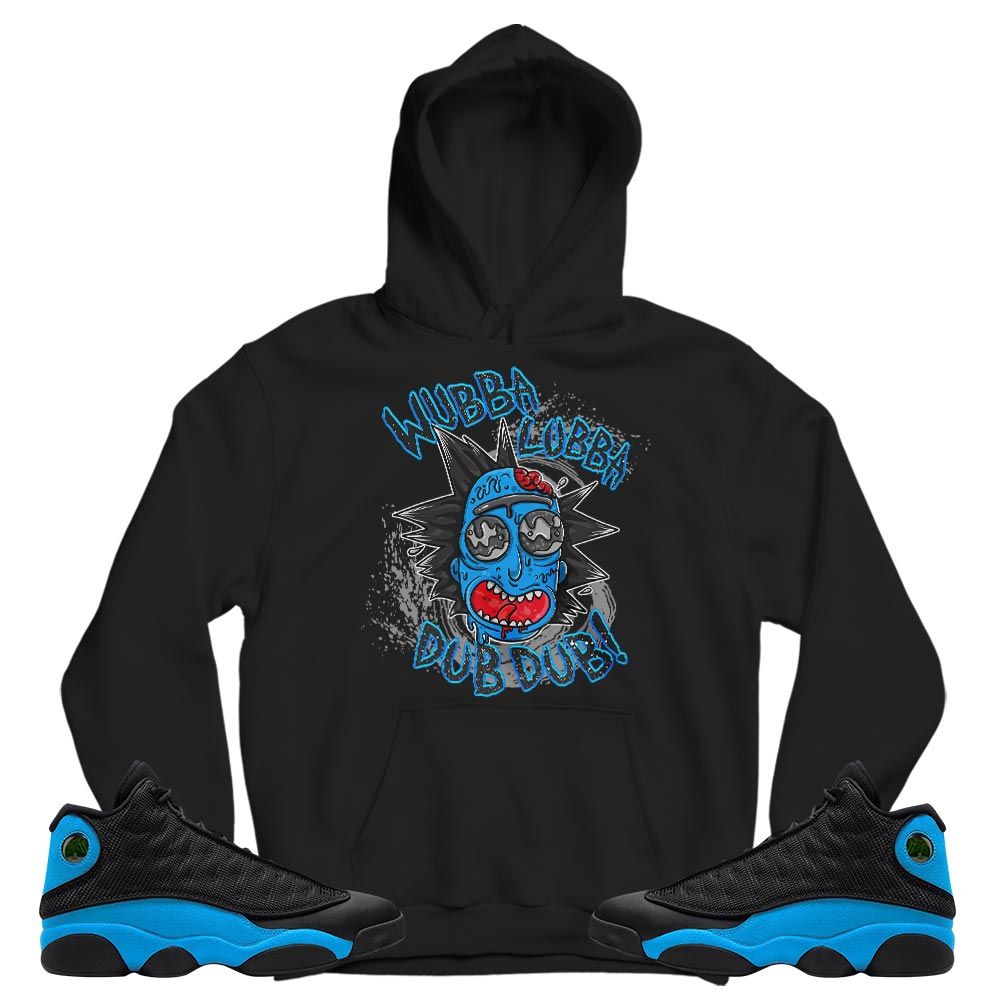 Rick And Drip 90s Sneaker Shirt Match Black University Blue 13s, Jordan 13 Black University Blue 2022 MKO T-Shirt