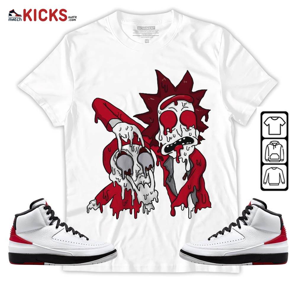 Rick And Drip Sneaker Shirt Match 2 Chicago Varsity Red, Jordan Retro 2 Chicago MKO T-Shirt