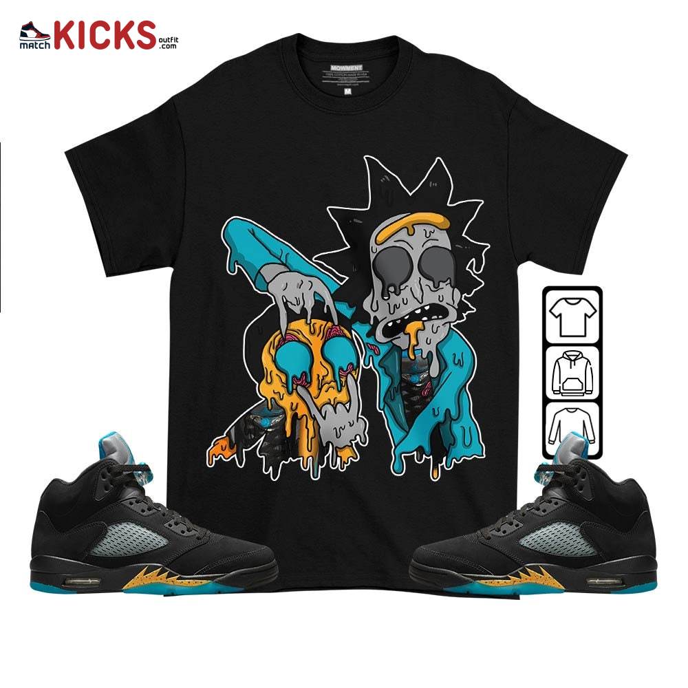 Rick And Drip Sneaker Shirt Match 2023 Retro Aqua 5s, Jordan 5 Aqua MKO T-Shirt