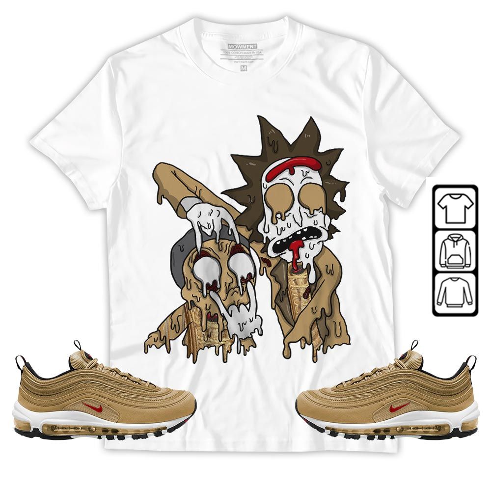 Rick And Drip Sneaker Shirt Match Air Max 97 Metallic Gold, Air Max 97 Gold Bullet MKO Hoodie Rick And Drip Sneaker Shirt Match Air Max 97 Metallic Gold, Air Max 97 Gold Bullet MKO Hoodie