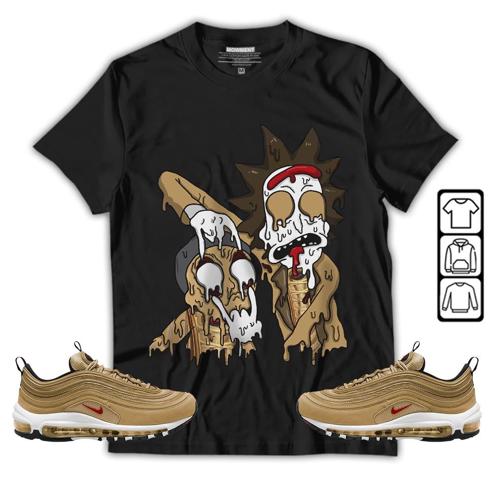 Rick And Drip Sneaker Shirt Match Air Max 97 Metallic Gold, Air Max 97 Gold Bullet MKO Hoodie Rick And Drip Sneaker Shirt Match Air Max 97 Metallic Gold, Air Max 97 Gold Bullet MKO Hoodie