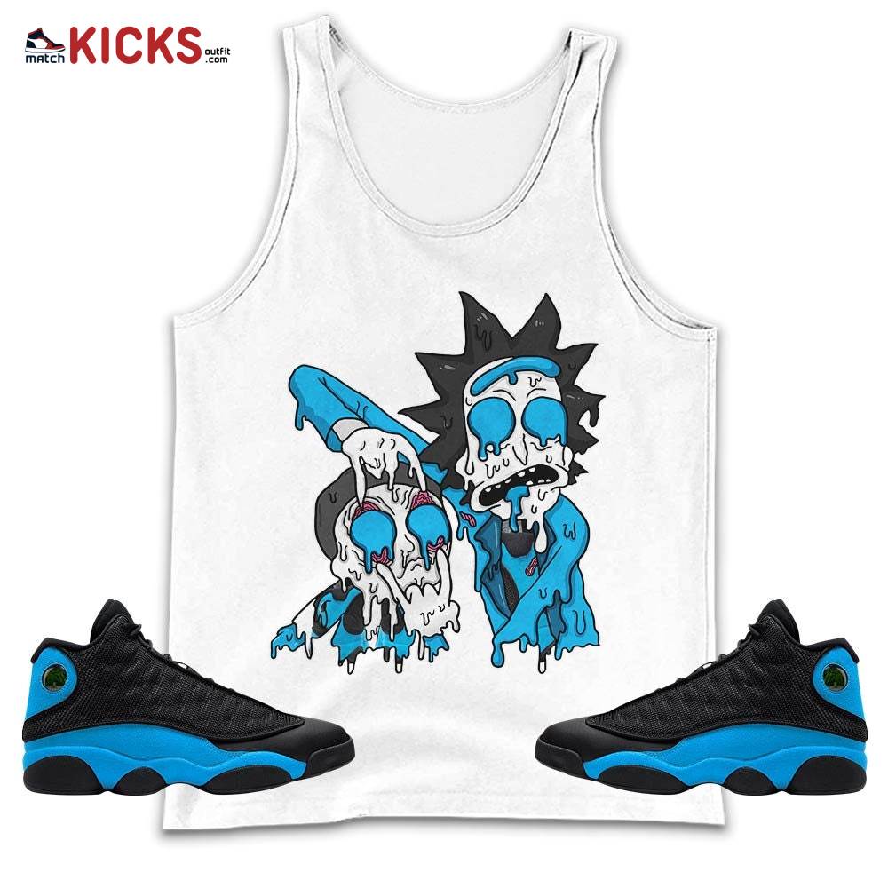 Rick And Drip Sneaker Shirt Match Black University Blue 13s, Jordan 13 Black University Blue 2022 MKO Tank Top Rick And Drip Sneaker Shirt Match Black University Blue 13s, Jordan 13 Black University Blue 2022 MKO Tank Top