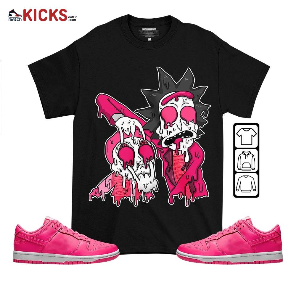 Rick And Drip Sneaker Shirt Match Dunk Low Hyper Pink, Dunk Low Hot Pink MKO T-Shirt