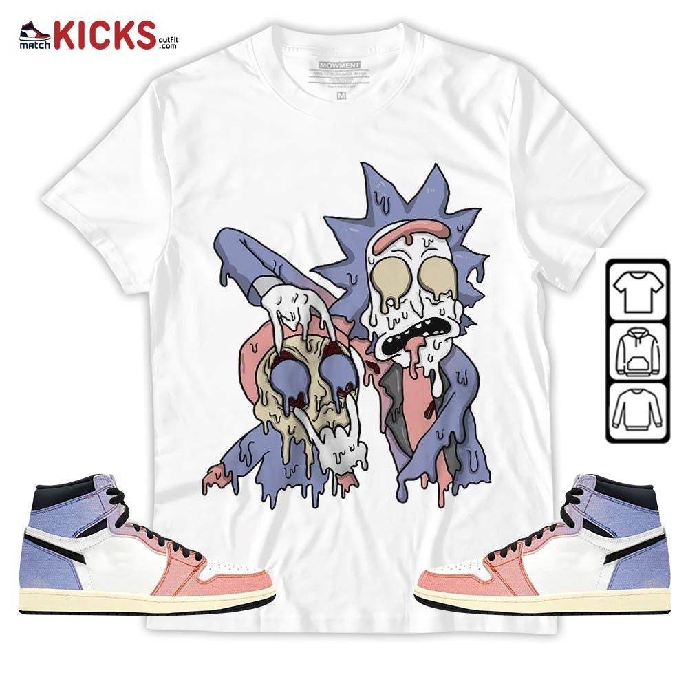 Rick And Drip Sneaker Shirt Match Retro Skyline 1s, Jordan 1 High OG Skyline MKO T-Shirt