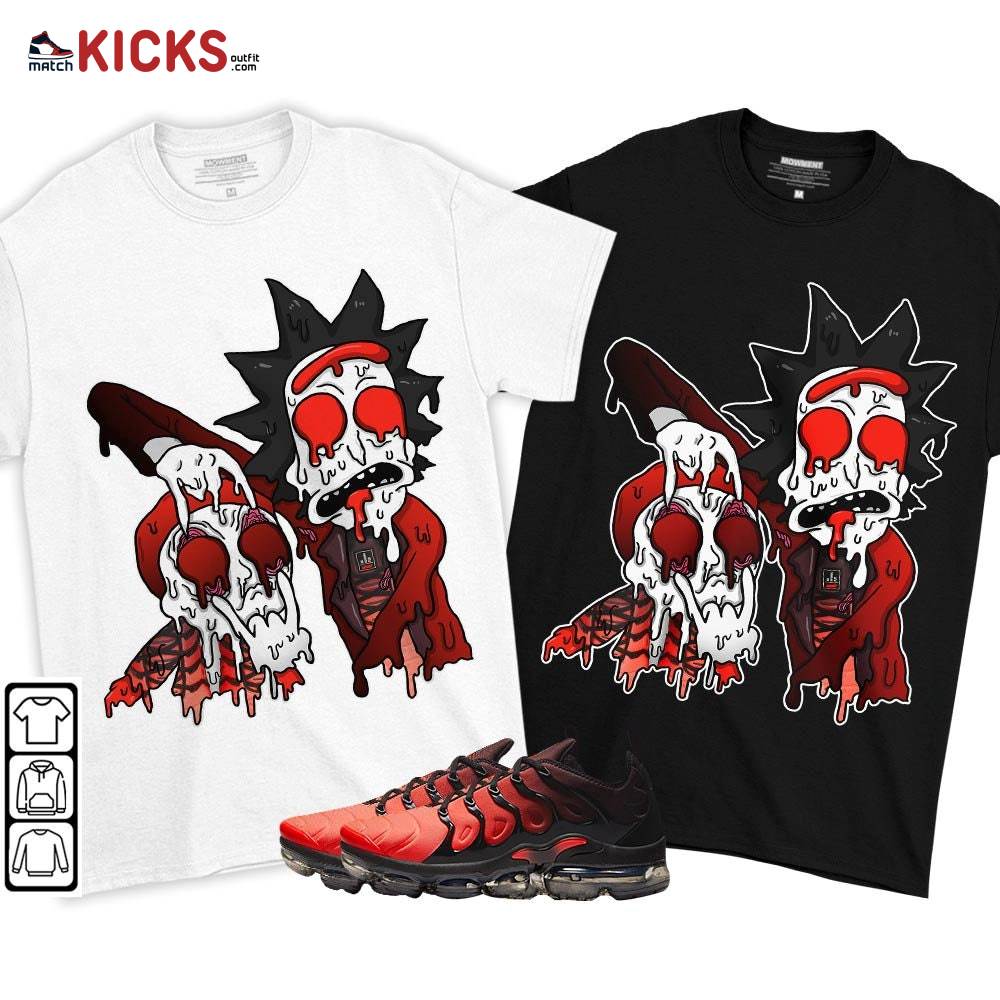 Rick And Drip Sneaker Shirt Match Vapormax Plus Red Black, Air VaporMax Plus Darth Maul MKO T-Shirt