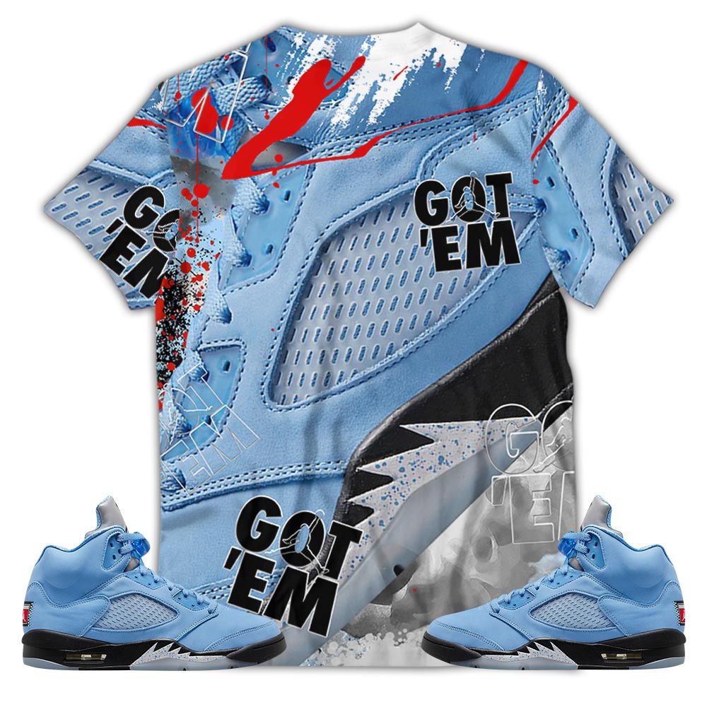 Rick Drip 90s Shoes Sneaker Shirt Match Retro University Blue 5s, Jordan 5 University Blue MKO T-Shirt